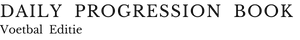 Voetbal Trainings Dagboek